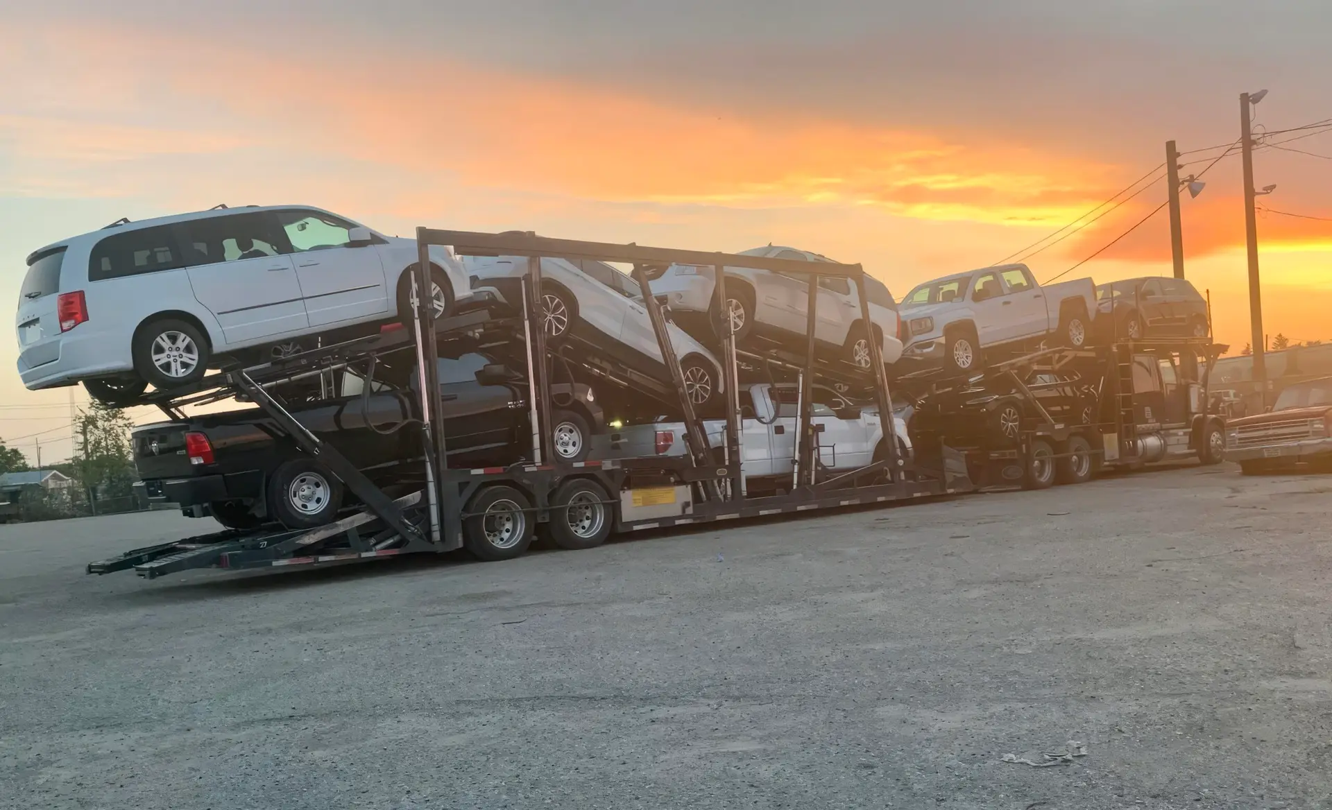 Dropping off the car at Hanamark terminal for budget auto transport. Terminal-to-terminal