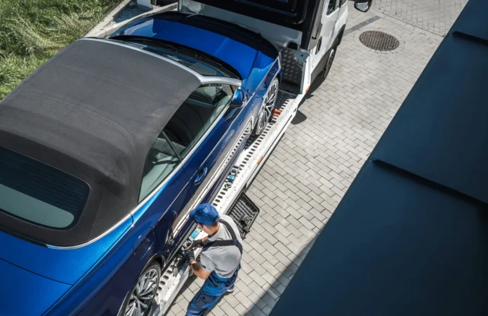 Hanamark door-to-door vehicle delivery at the recipient’s location.